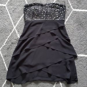 Romeo and Juliet Couture Black strapless dress